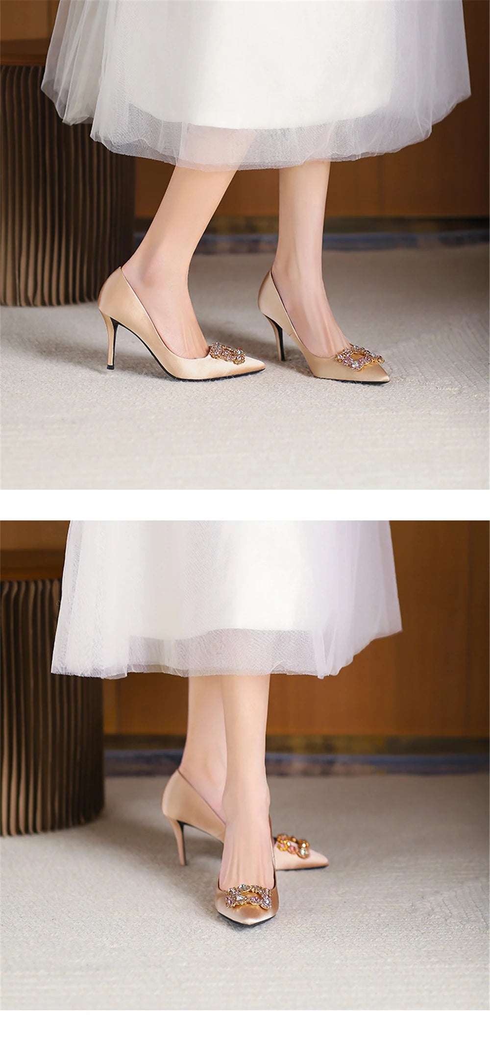 Zapatos Lujo de Seda