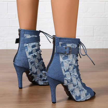 Tacones Denim Chic