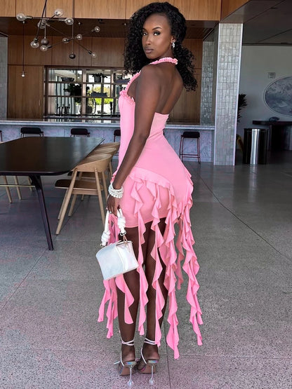 Vestido Volantes Sensual