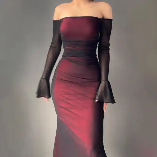 Vestido Sirena Vino Glam
