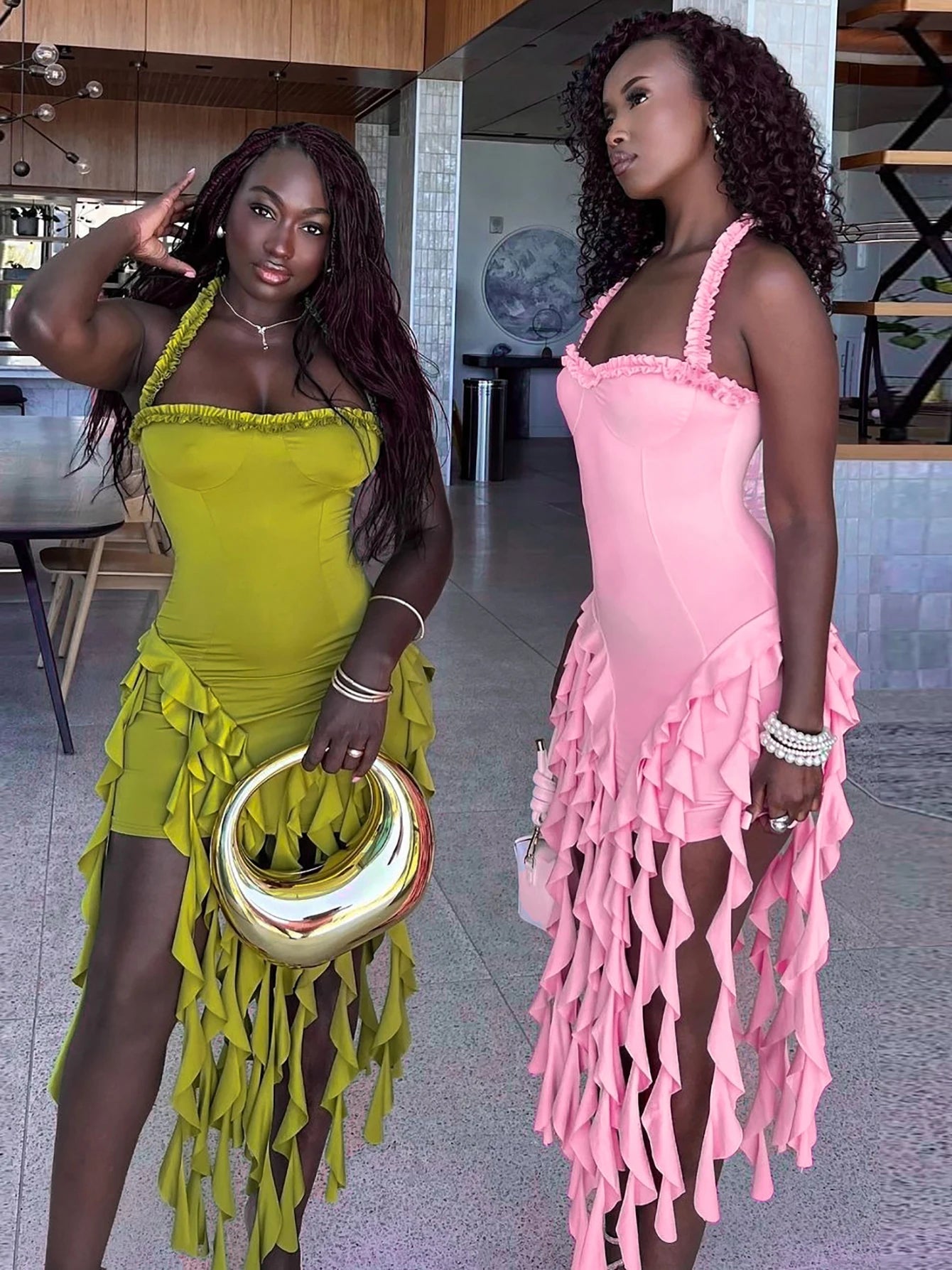 Vestido Volantes Sensual