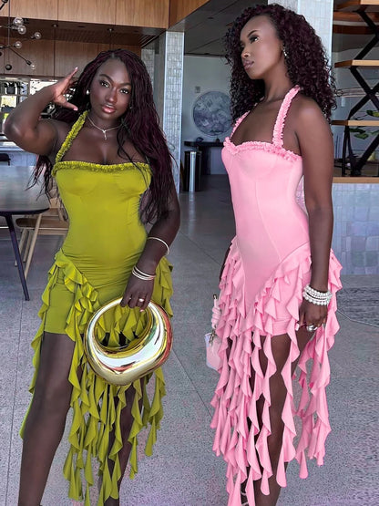 Vestido Volantes Sensual