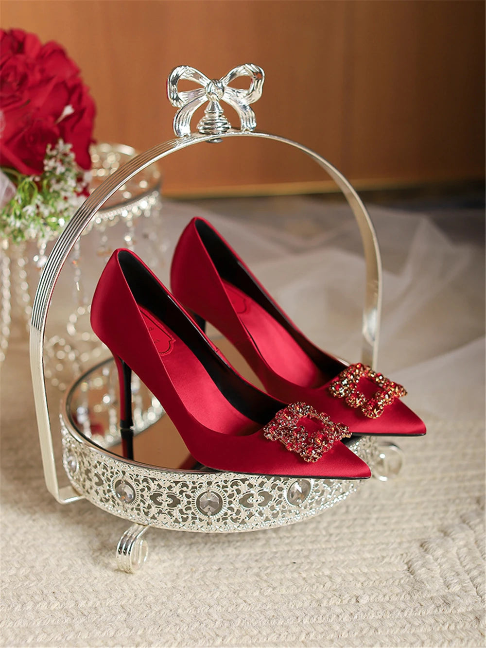 Zapatos Lujo de Seda