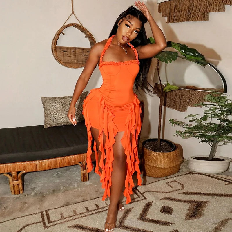 Vestido Volantes Sensual