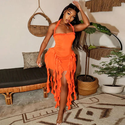 Vestido Volantes Sensual