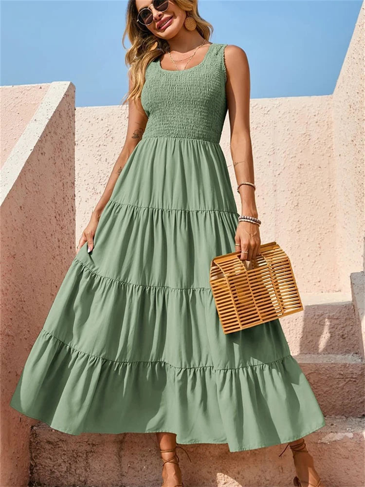 Vestido Shirring Maglem
