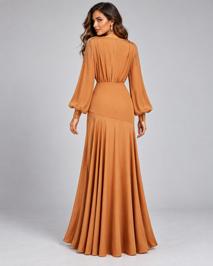 Vestido Aurora Dorada