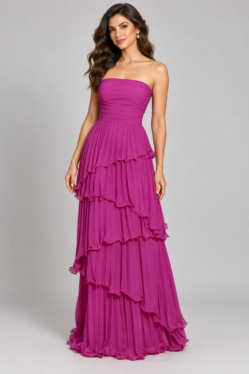 Vestido Cascada Elegante