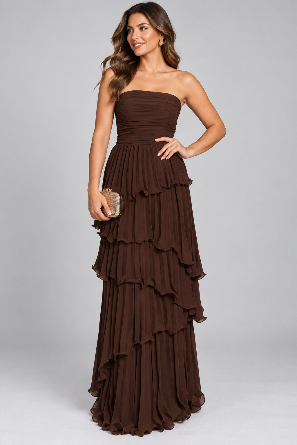 Vestido Cascada Elegante