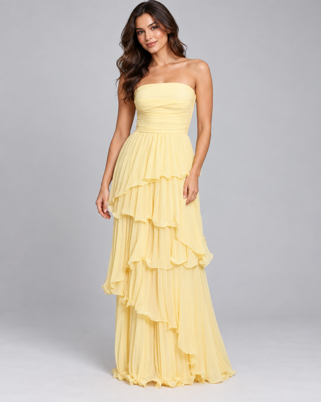 Vestido Cascada Elegante