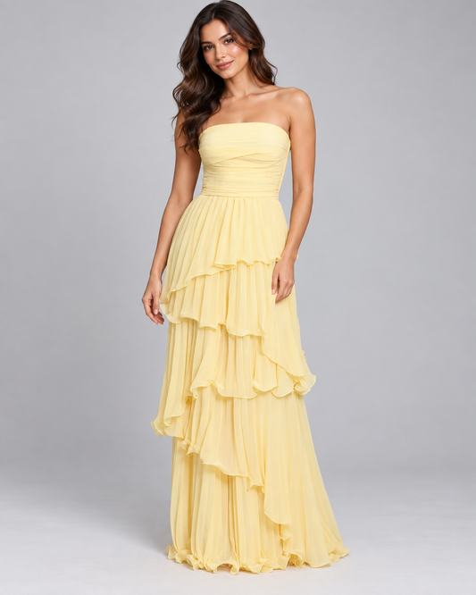 Vestido Cascada Elegante