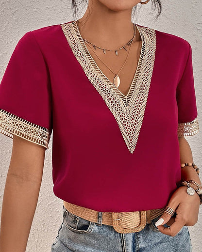 Blusa con escote en V