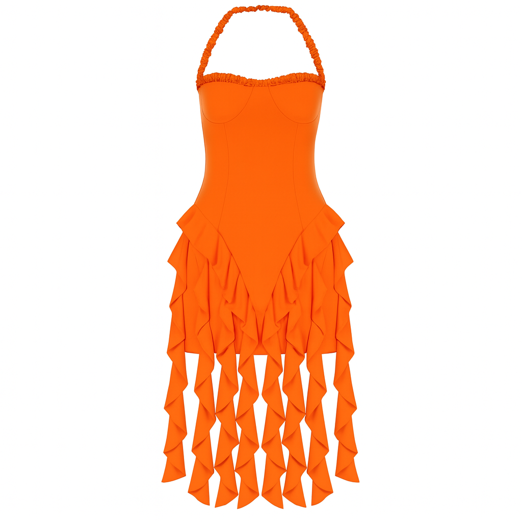 Vestido Volantes Sensual