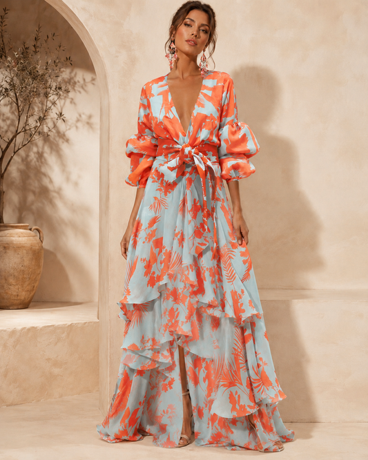 Vestido Jardín Coral
