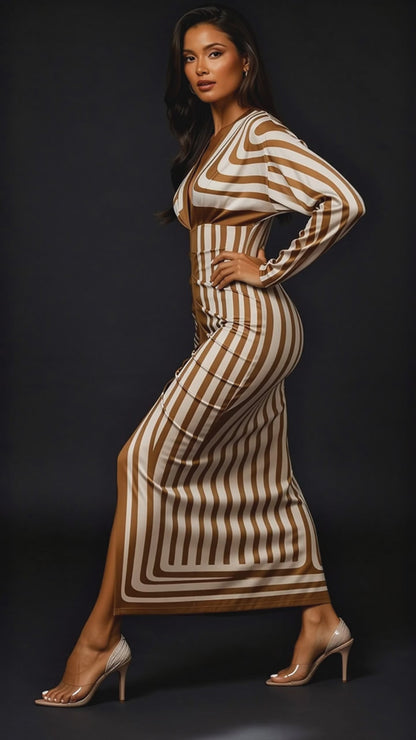 Vestido Marfil Canela
