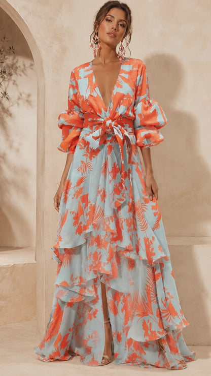 Coral Garden Dress